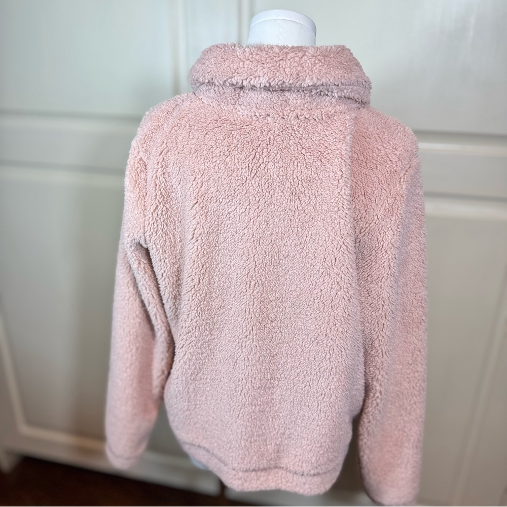 NWT soft Z Supply Plush Cozy Jacket in Pastel Blush Pink full zipper comfort fit - Picture 6 of 9